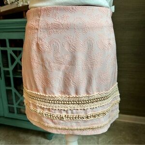 Potters Pink Lace Crochet Mini Skirt - Y2K Inspired, M